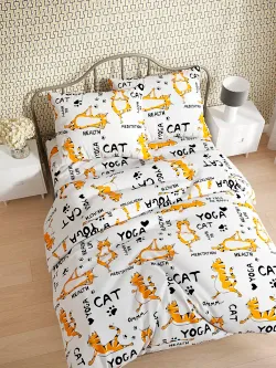 Ткань для рукоделия "Yogacat" Сказка бязь, длина 1 м., ширина 2,2 м.