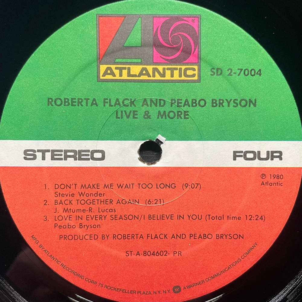 Roberta Flack And Peabo Bryson ‎– Live & More 2LP (США 1980г.)