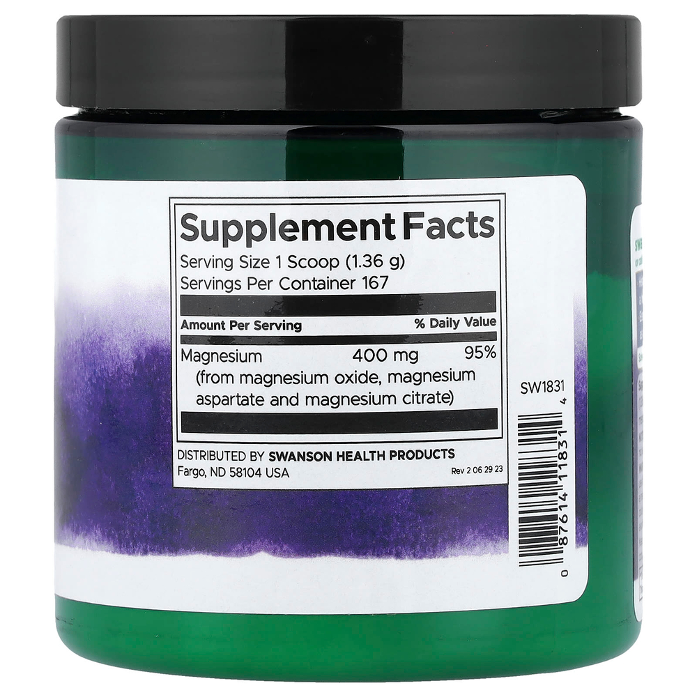 Swanson, Порошок тройного магниевого комплекса, 227 г (8 унций)
