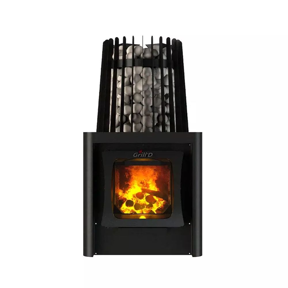 Дровяная банная печь Grill'D Cometa Vega 180 Long Window Max 2025