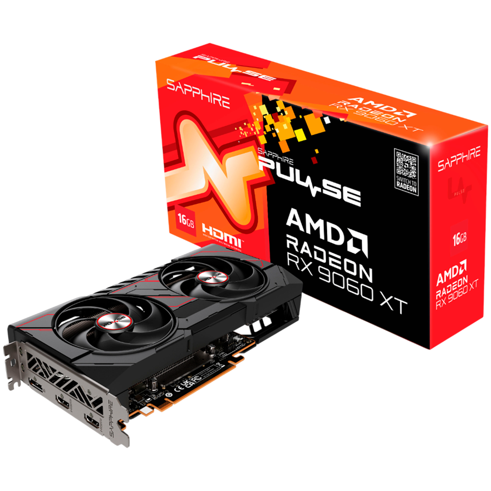 SAPPHIRE PULSE AMD RADEON RX 9060 XT GAMING OC 16GB DUAL HDMI / DP