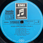 Adamo ‎– Adamo Singt Deutsch Folge 2 (Германия 1970г.)