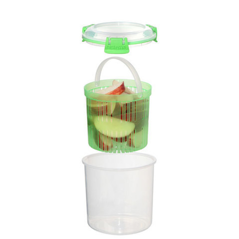 Контейнер круглый 700мл Sistema Fresh зеленый