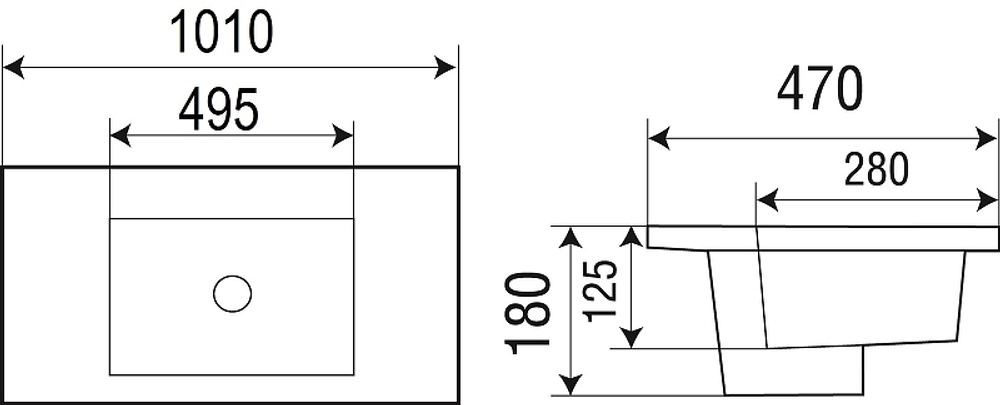 Раковина WeltWasser Deilbach 7506 100 MT- BL 10000005568 Черная матовая