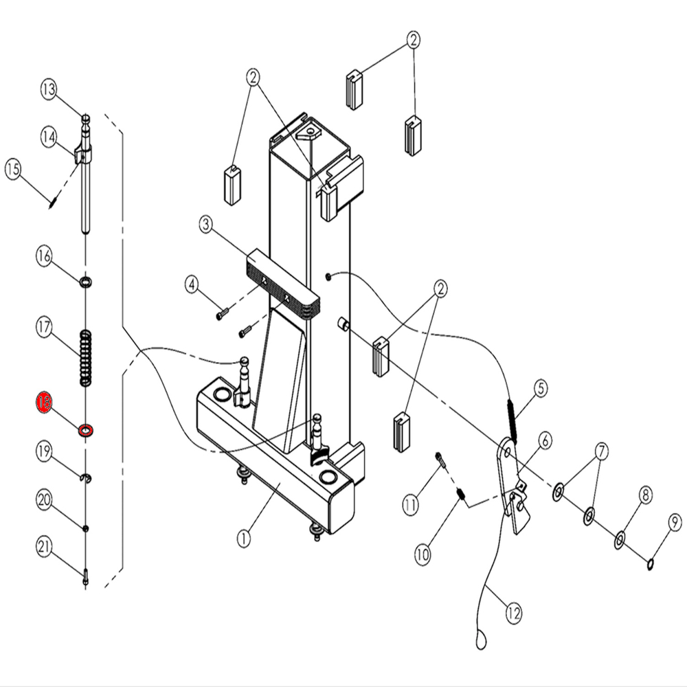 Шайба пружины стопора лапы T4, T4H, T4B, V2-4L, V2-4LH, V2-4LB, V2-5.5, V2-5.5L