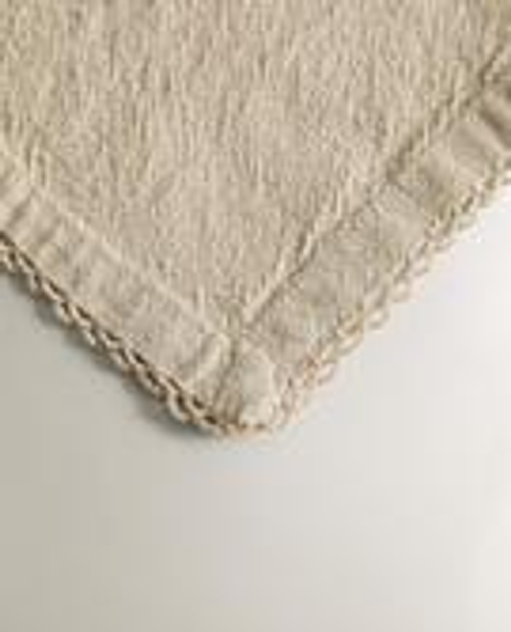 ZARA HOME НАБОР САЛФЕТОК С КРУЖЕВОМ (2 ШТ.), СЕРЫЙ