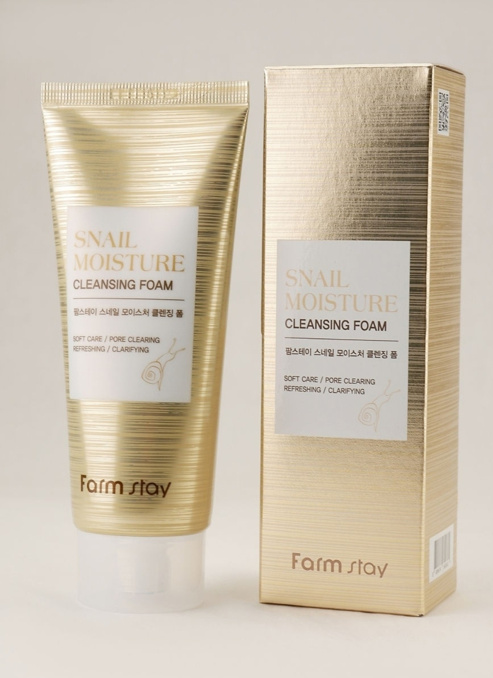 Увлажняющая очищающая пенка с муцином улитки FarmStay Snail Moisture Cleansing, 100 мл.