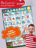 Плакат обучающий "Алфавит (вертикальный)"