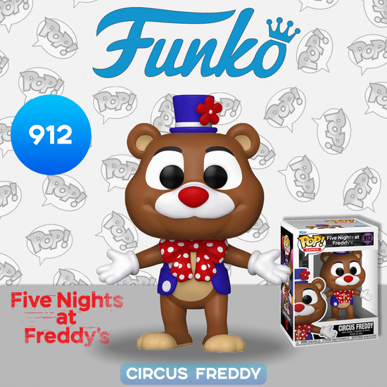 Фигурка Funko POP! Games FNAF Balloon Circus Circus Freddy (912) 67630 / Фигурка по мотивам компьютерной игры "Five Nights at Freddys", Цирковой Фредди