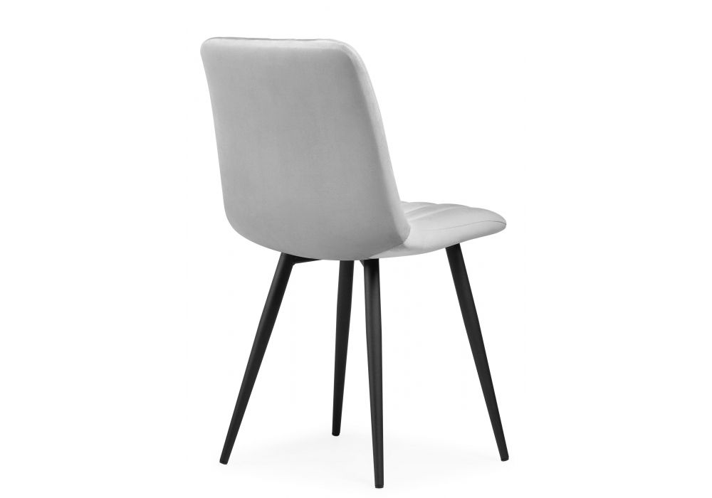 Стул на металлокаркасе Дани серый велюр velutto 52 / черный