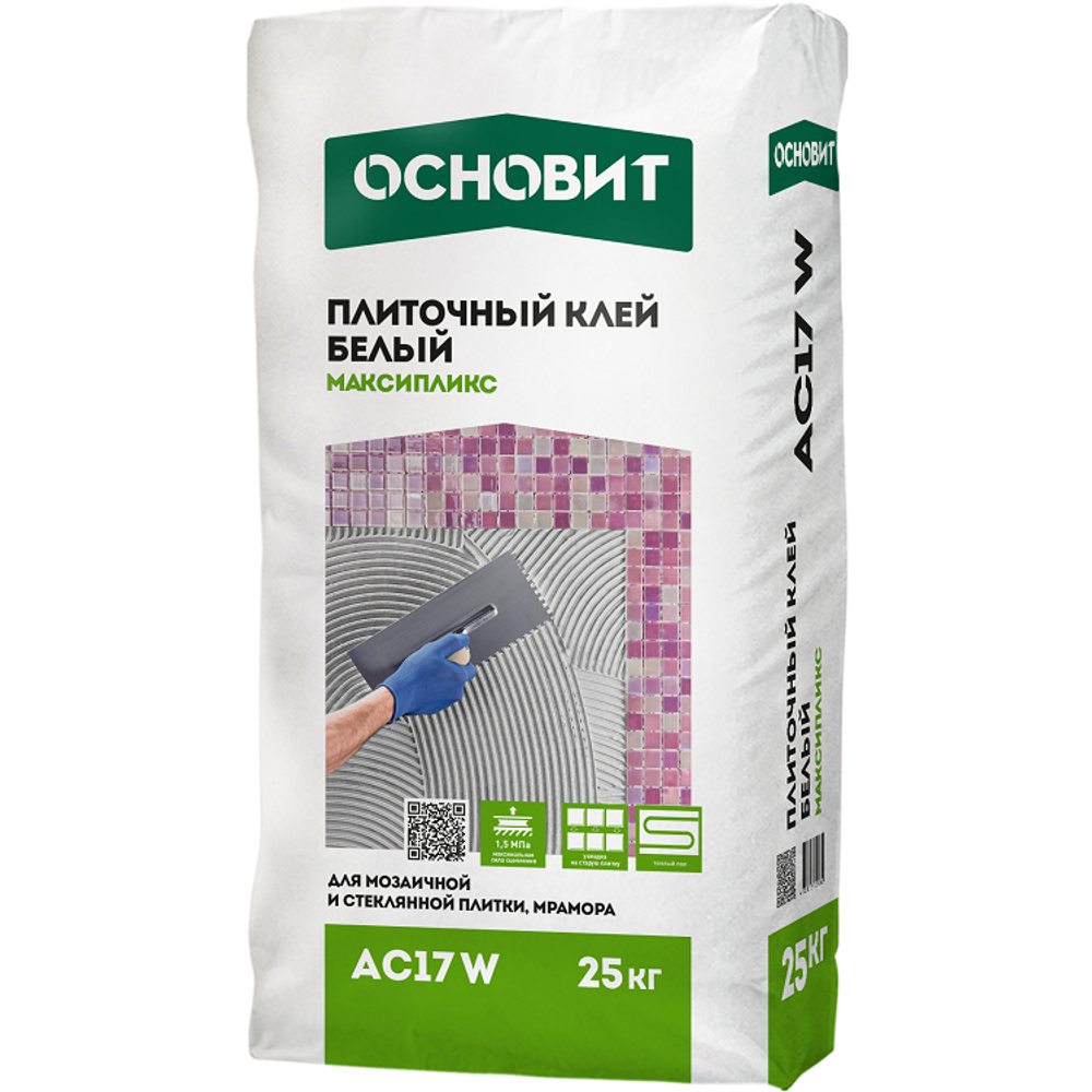 Клей для плитки Основит Максипликс АС17 W Класс С2TE 25 кг