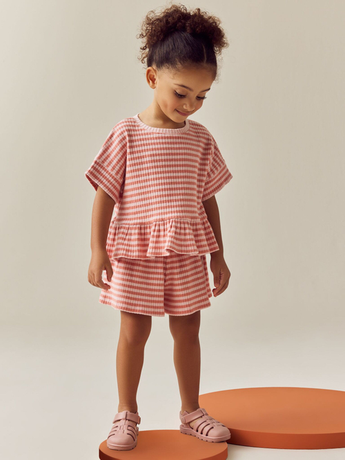 Футболка и шорты в комплекте для девочки Next E51-367, Розовый