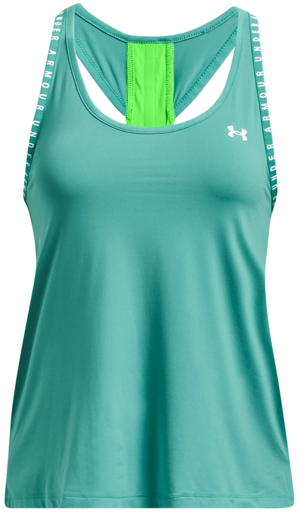 Женский топ теннисный Under Armour Knockout Tank - neptune/quirky lime