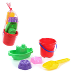 Набор Ведерко+ совочек+ 2 формочки+ кораблик "Большой" в ассорт.