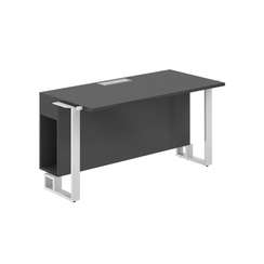 SP.0106.AN.AN.WH / Модуль прямой 1400х700х750 / столешница:антрацит, подстолье:антрацит, металлокаркас:белый, лючок:серый