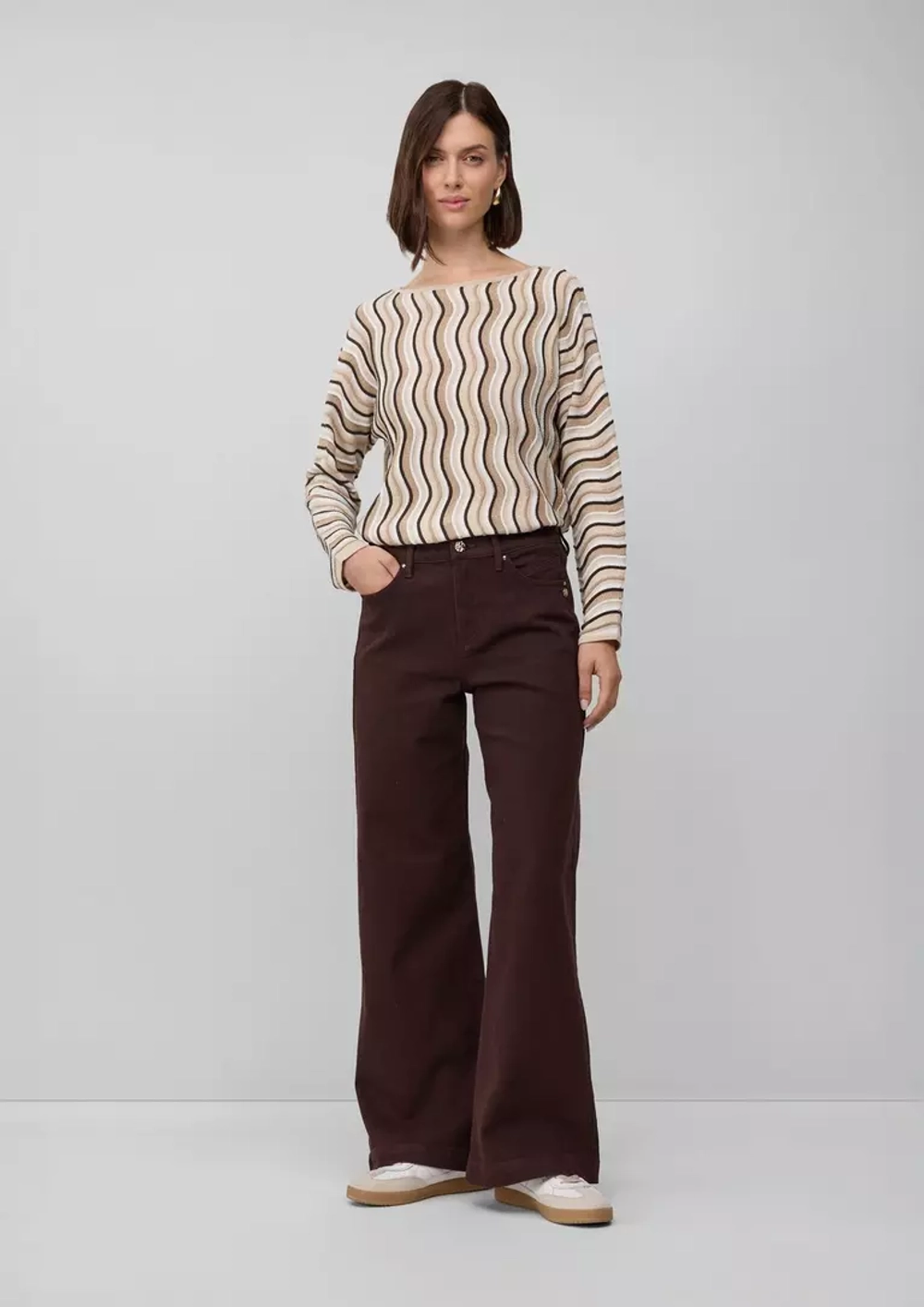 Легкий свитер тонкой вязки Relaxed Fit с рисунком волнистой текстуры Black Label