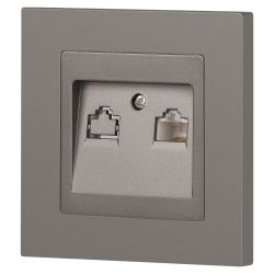 Розетка Intro Accent 6-303-09 информационная RJ45 IP20 СУ титан