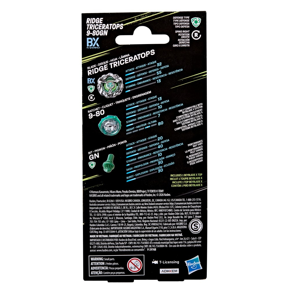 Дополнительный волчок Hasbro Beyblade X Ridge Triceratops G3392 9-80GN G3392 — фото 4