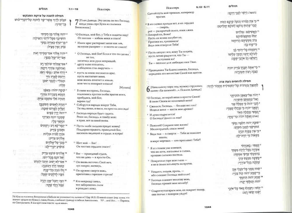 Библия на еврейском и современном русском языках