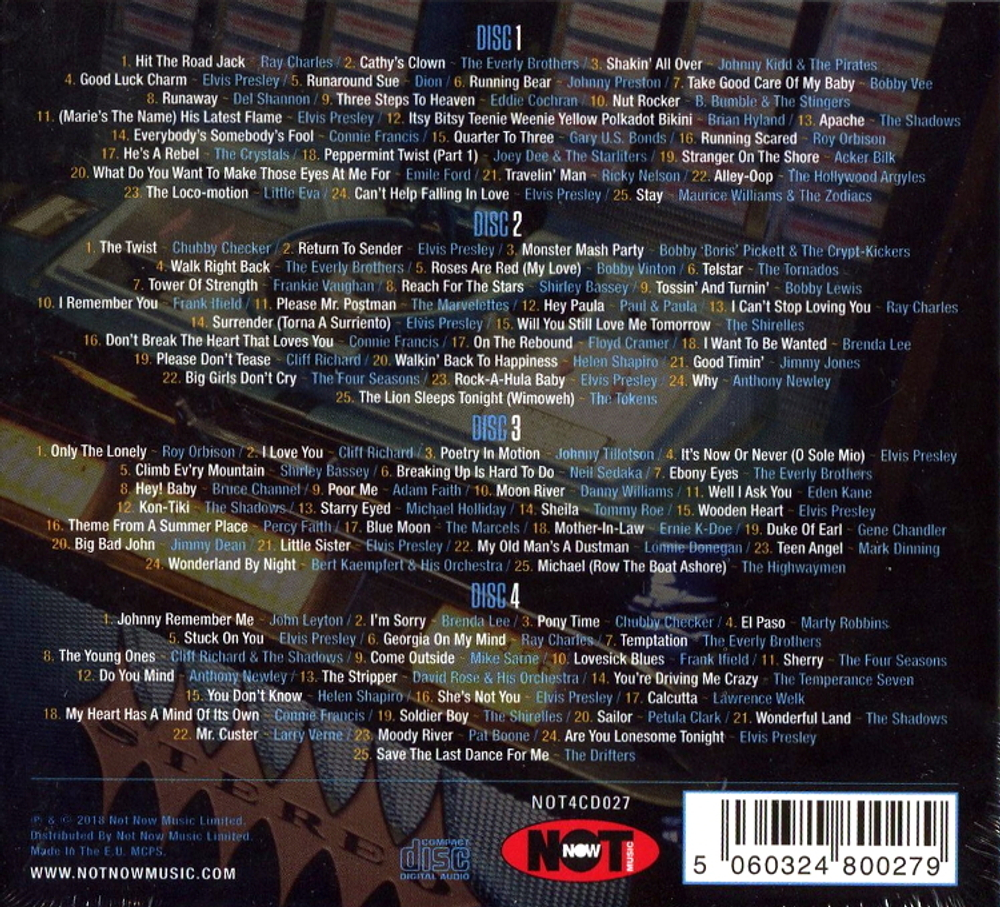 Сборник / 100 No.1 Hits Of The 60's (4CD)