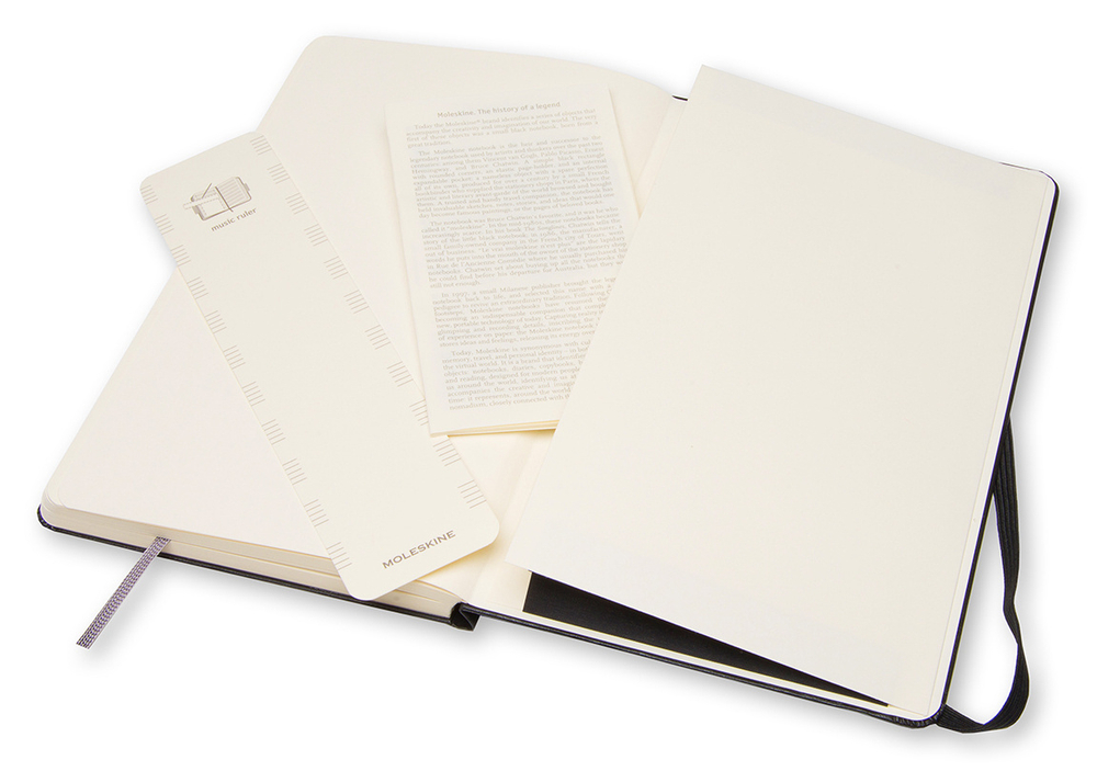 Блокнот для нот Moleskine Music Notebook (ARTQP081) 13х21 см, 192стр., твердая обложка, черный
