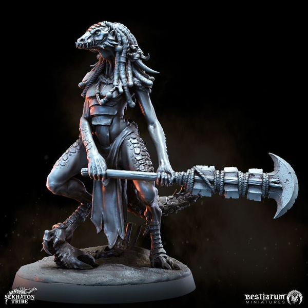 Ящер гладиатор Sekhaton Gladiators 32мм миниатюра