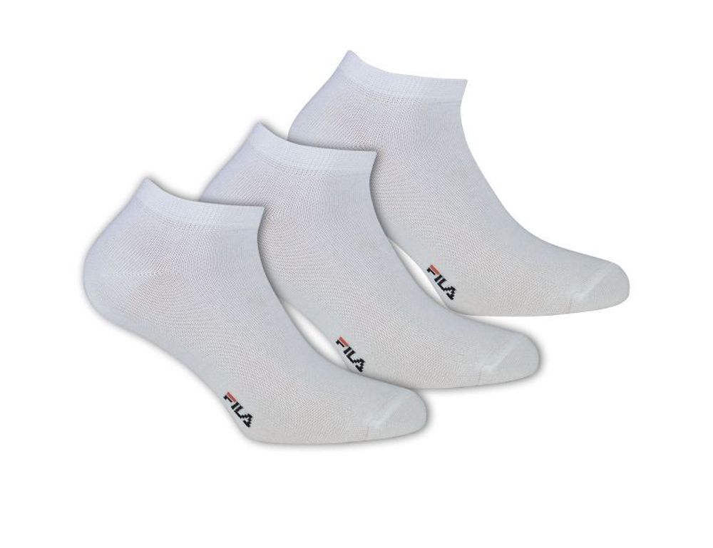 Теннисные носки Fila Quarter Plain Socks Mercerized Cotton F1709 3P - white