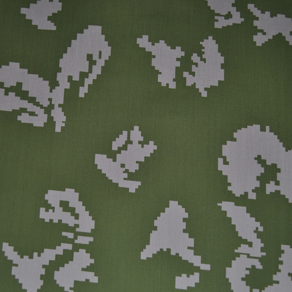 Ткань смесовая сорочечная Prival Берёзка(серые листья), 120г/м2, 1.5х4м