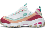 Skechers D'LITES 2.0 Chance sandwich Candy Bear Strawberry Sandwich Candy Milk Tea Bear Low-cut daddy shoes Women's White green powder