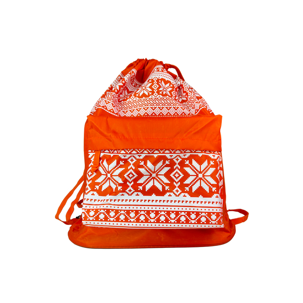 Рюкзак-торба, оранжевый, 33х43,5х14 см