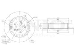 Диск тормозной задний UNIO BRD-20183