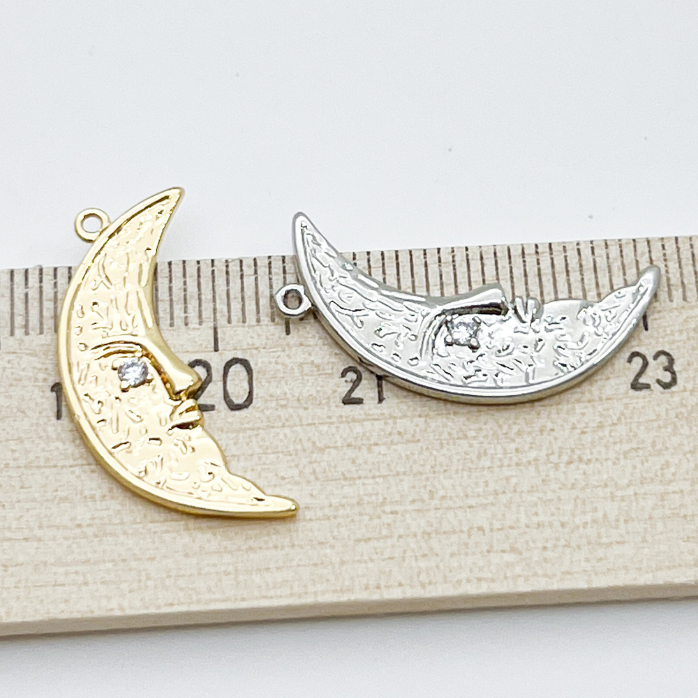 Подвеска Месяц, цвет серебро, размер 27*9 мм, цена за 1 шт