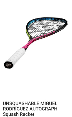 UNSQUASHABLE, MIGUEL RODRIGUEZ AUT0GRAPH, 125g, Squash Racket
