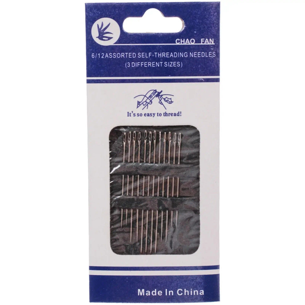 Иглы швейные в наборе 12шт «Favorite Hous», для плохо видящих, серебро