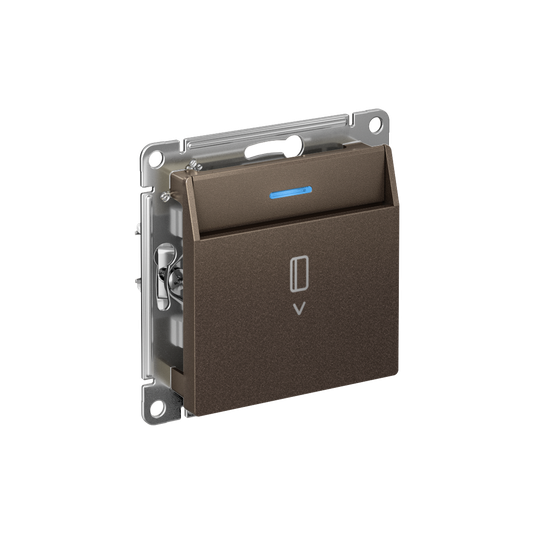 Выключатель карточный AtlasDesign 10А с подсветкой без задержки отключения механизм мокко SE ATN000614