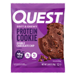 Quest Nutrition, Протеиновое печенье, двойная шоколадная крошка, 4 пакетика, 59 г (2,08 унции)