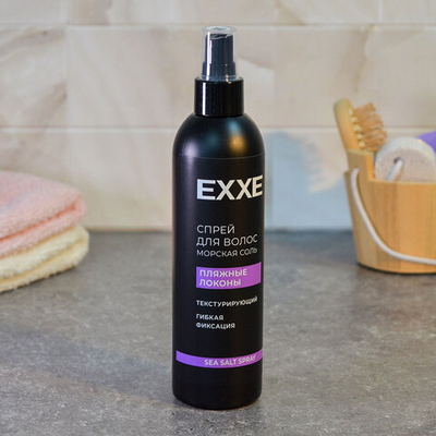 Спрей для волос солевой текстурирующий "Пляжные локоны" гибкая фиксация 250мл, EXXE