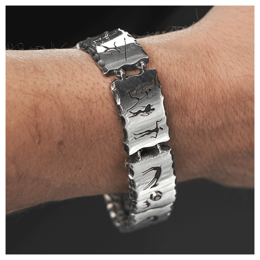 Серебряный браслет «Петроглиф»