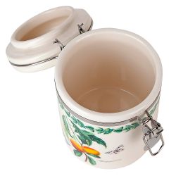 Банка для сыпучих продуктов (клипс)" " 15х10х14см v=630мл (керамика)(подарочная упаковка)