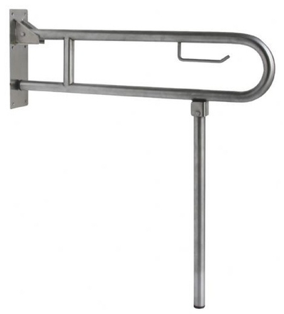 Полукруглый поручень Npfer для людей с ограниченными возможностями  с дополнительным опорой, глянцевый 15206.B