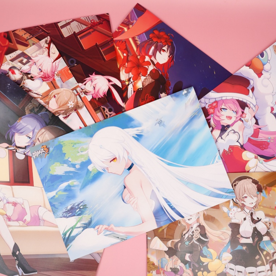 Набор постеров Honkai Impact 8 шт, 42х29см