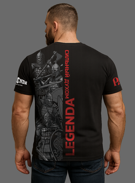 Футболка тренировочная LEGENDA Рать с коротким рукавом,черная