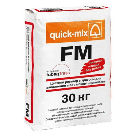 Quick-Mix FM.I, песочно-жёлтая, мешок 30 кг - Цветной раствор для заполнения кирпичных швов