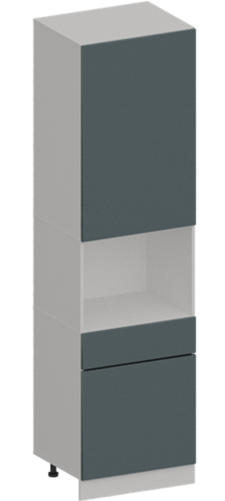 Кухня Модуль ШП1Я 600М Белый / Бирюзовая мята