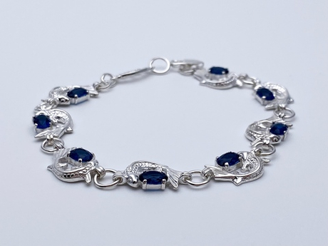 Браслет из серебра/Белый/С фианитом