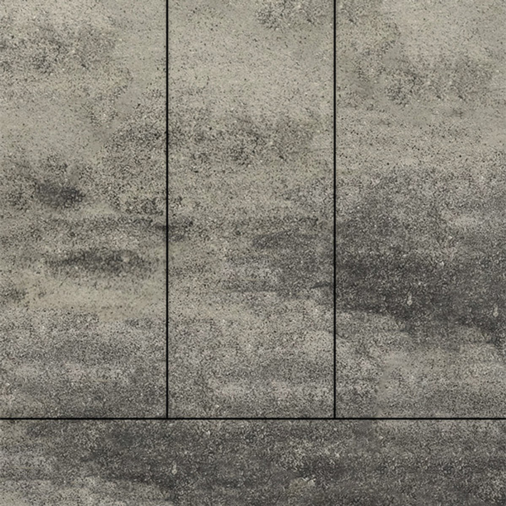 Тротуарная плитка ПРЯМОУГОЛЬНИК 900х300 мм - Листопад гладкий Антрацит