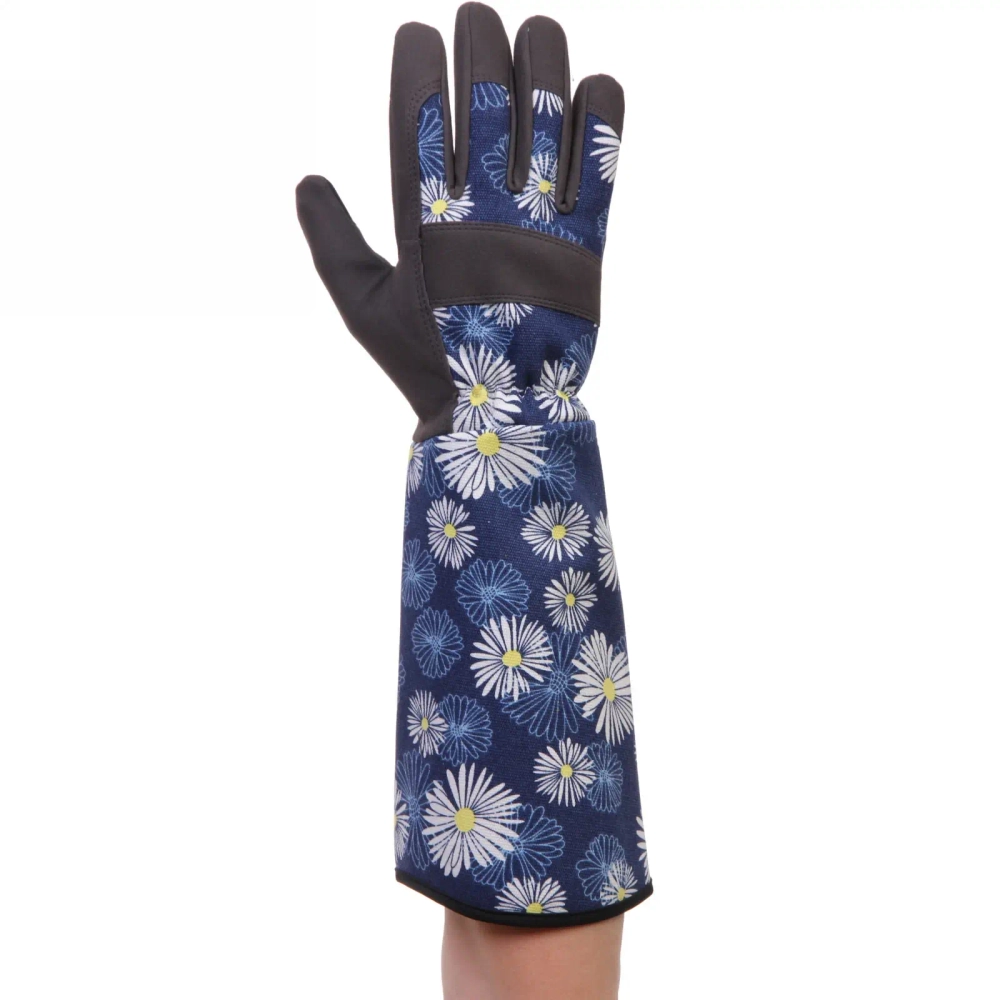 Перчатки полиэстер для защиты от роз «Golden rose-Ромашки» с удлиненными рукавами