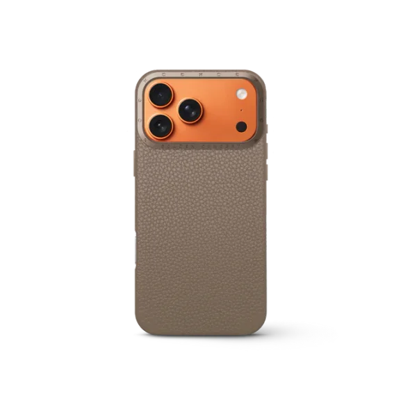 Чехол для iPhone 17 - Зернистая кожа - бежевый