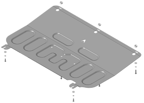 Стандартная Защита картера Двигателя, КПП. 1,5 мм, Сталь. для Omoda S5 2023-н.в. АвтоСтандарт.59009