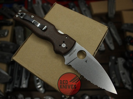 Нож Spyderco Shaman - клинок серрейтор, рукоять микарта